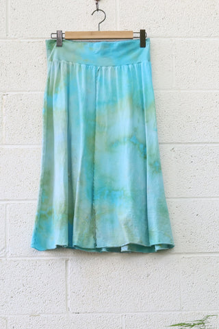 OOAK - Warrior Below Knee Skirt / 2XL / Tissue Hemp / Ice Dye (314)