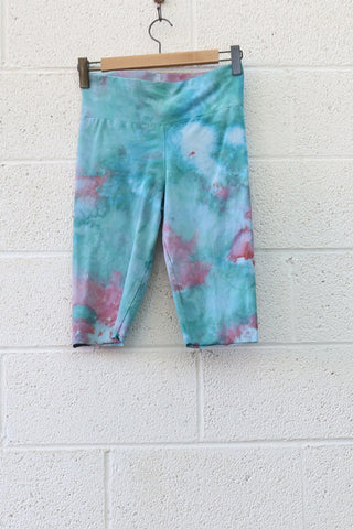 OOAK - Bermuda Leggings / L / Stretch Cotton / Ice Dye (337)