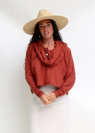 Super Cowl Poppy Cropped Kaftan