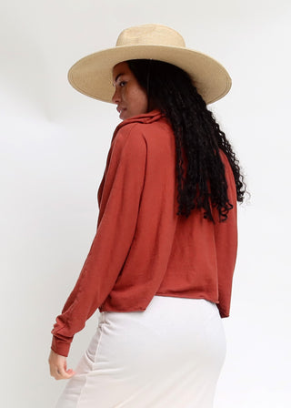 Super Cowl Poppy Cropped Kaftan