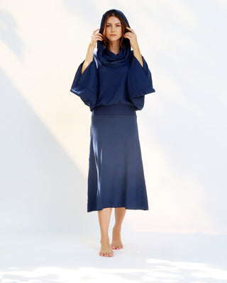 Super Cowl Birdie Banded Simplicity Below Knee Dress