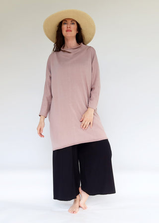 Roll Neck Poppy Short Kaftan