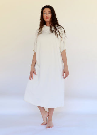 Roll Neck Poppy Below Knee Kaftan