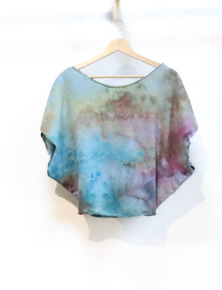 OOAK -  Boat Butterfly Cropped Shirt / 2XS / Med Hemp / Ice Dye (07)