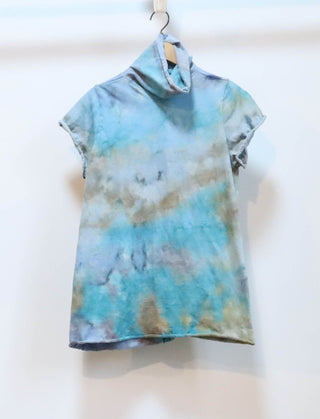 OOAK -  Turtleneck Ojai Shirt / L / Organic Cotton / Ice Dye (027)