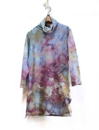 OOAK -  Turtleneck Simplicity Tunic / M / Organic Cotton / Ice Dye (194)