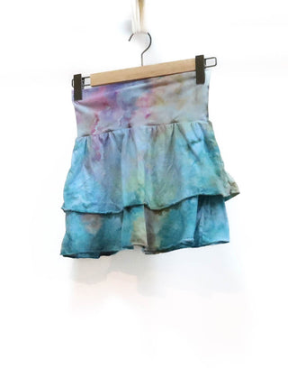 OOAK -  Secret Pocket Vinyasa Mini Skirt / S / Tissue Cotton / Ice Dye (258)