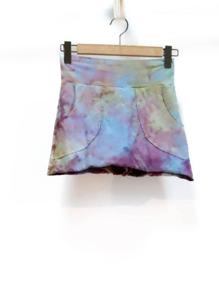 OOAK -  Pockets Please Mini SkOrt / S / Stretch Cotton / Ice Dye (286)