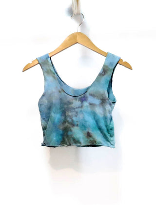 OOAK -  Utility Built in Bra Bralette / XS / Tissue Cotton / Ice Dye (308)