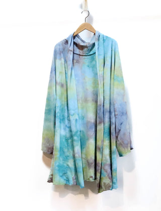 OOAK -  Kimono Short Jacket / 2XL / Light Stretch Hemp / Ice Dye (318)