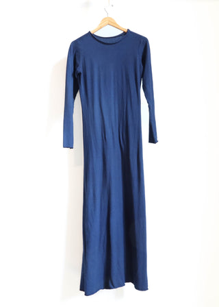 Sale - Crew Simplicity Long Dress / S  / Light Hemp/Organic Cotton / Sapphire (31)