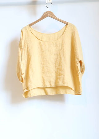 Sale - Everyday Poppy Shirt / S  / Organic Linen / Sand (116)