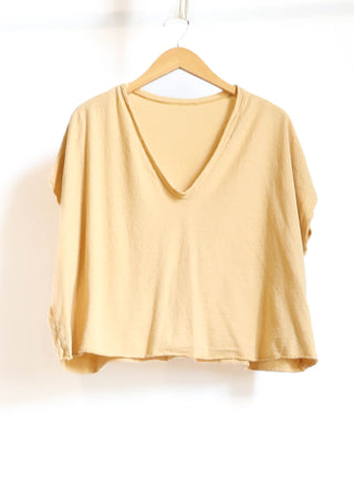 Sale - Ritual Classic Cropped Shirt / 2XL  / Light Hemp/Organic Cotton / Sand (137)