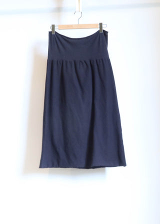 Sale - Pencil Below Knee Skirt / 3XL / Heavy Stretch Organic Cotton / Midnight (203)