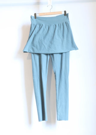 Sale - Pencil Mini Skirted Leggings  / 2XL / Heavy Stretch Organic Cotton / Seafoam (226)