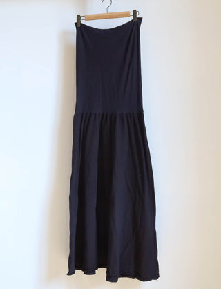 Sale -  Love Me 2 Times Simplicity Long Dress / Organic Cotton / 3XL / Midnight (307)