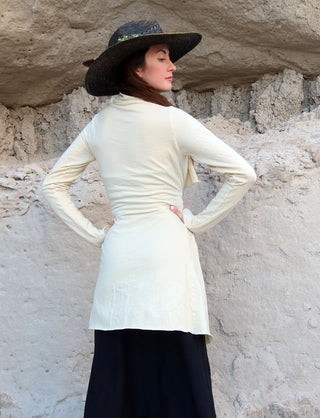 ORGANIC WOOL Cocoon Belted Tunic Jacket