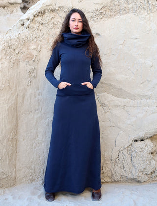 Chunky Cowl Darjeeling Simplicity Long Dress