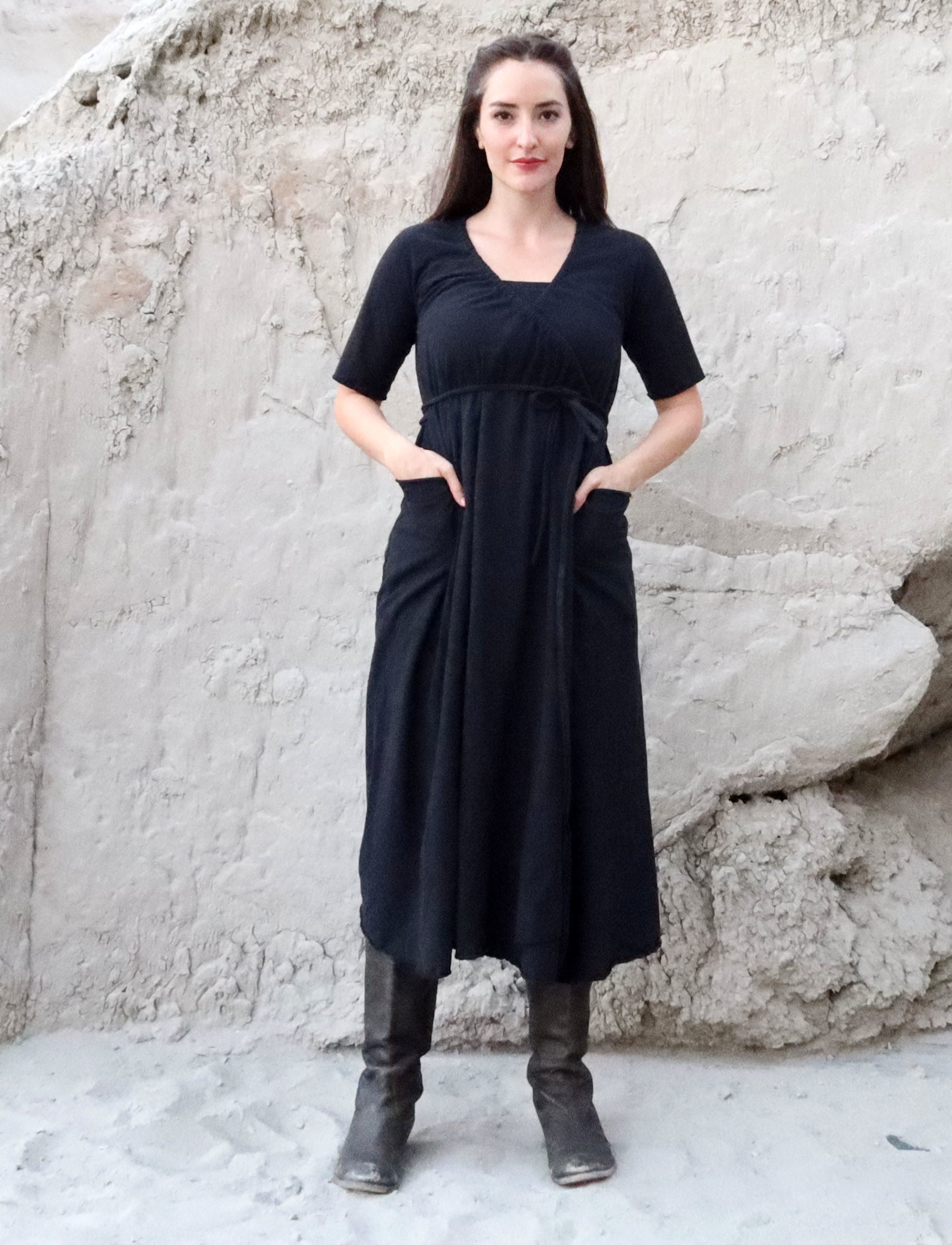 Organic Cotton Cotton Drawstring Dress Drawstring Wrap Perfect