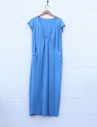 Sale - Manipurna Origami Long Dress / S / Light Hemp / Sky (154)