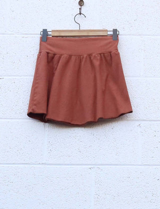 Sale - Simplicity Mini Skirt / XL / Stretch Fleece / Squash (158)