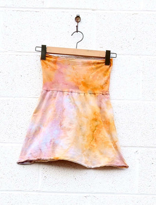 OOAK - Mini Skirt / XXS / NC Grown Organic Cotton / Ice Dye (A74)