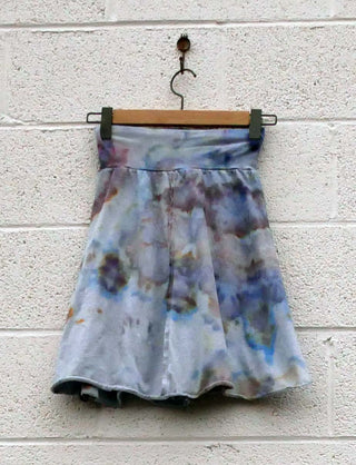 OOAK - Warrior Simplicity Short Skirt / XXS /Cotton Knit / Ice Dye (318)