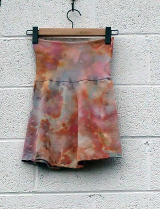 OOAK - Simplicity Mini Skirt / XXS / heavy Hemp / Ice Dye (342)