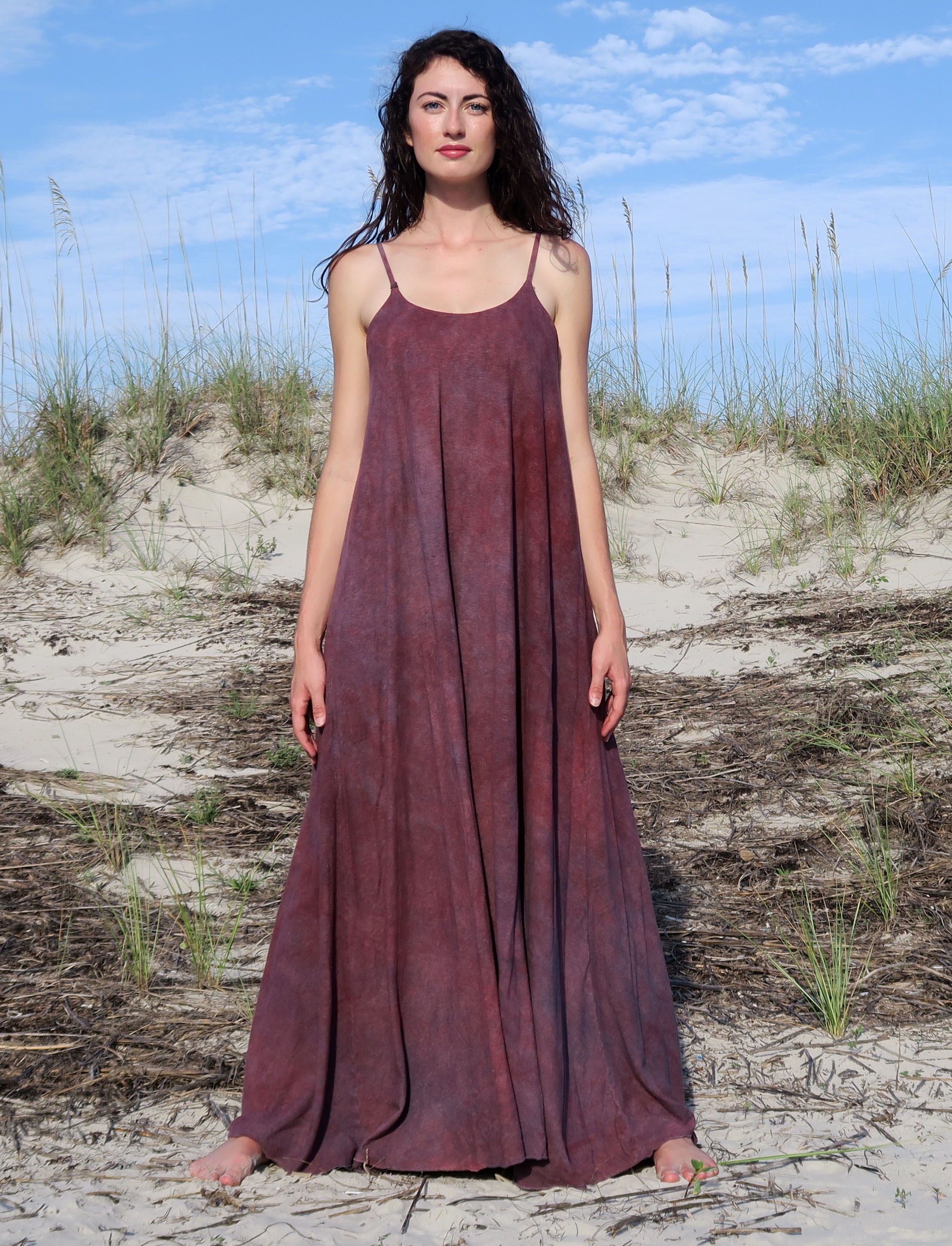 Adjustable Strap Built in Bra Wanderer Long Dress Adjustable Strap Built in Bra Wanderer Long Dress