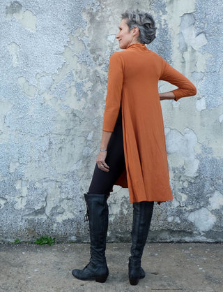 Turtleneck Vented Wanderer Short Dress