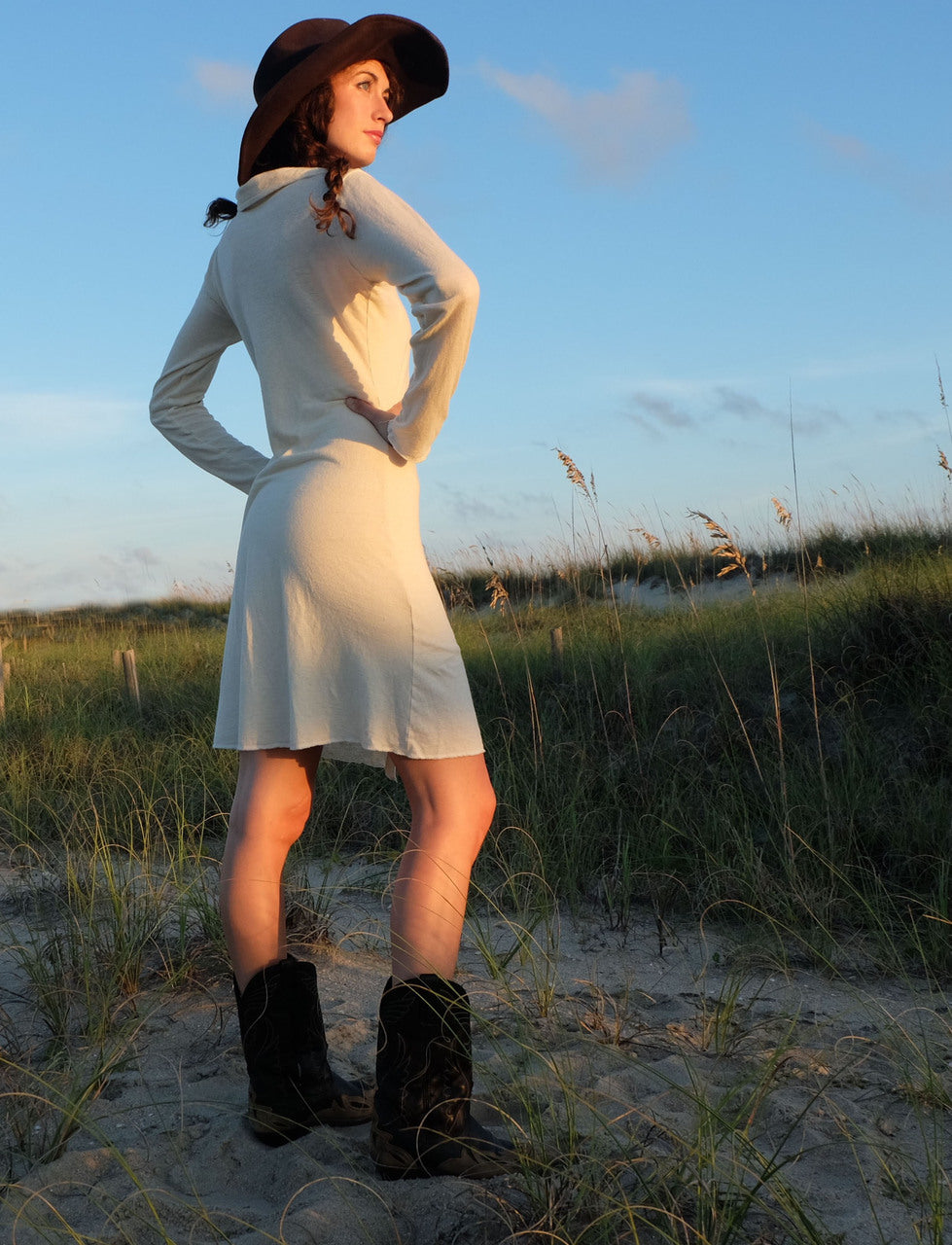 short prairie dress Womens Short Marilyn Dress | Green Prairie Block Print