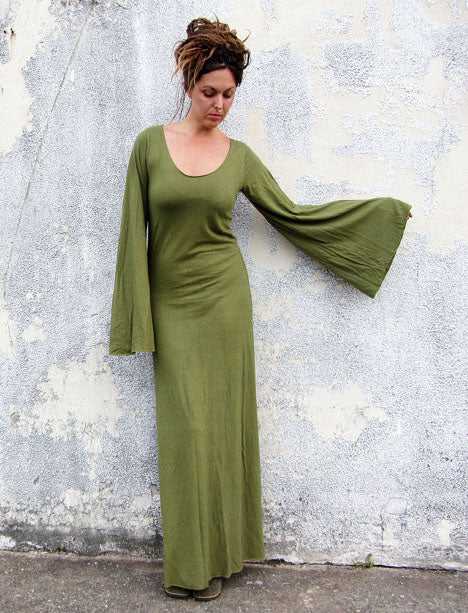 Bell Sleeve Slip Simplicity Long Dress Bell Sleeve Slip Simplicity Long Dress