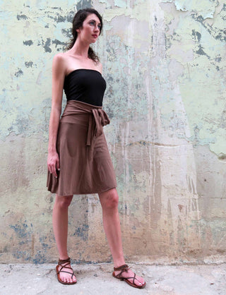 Wide Belted Simplicity Short Skirt
