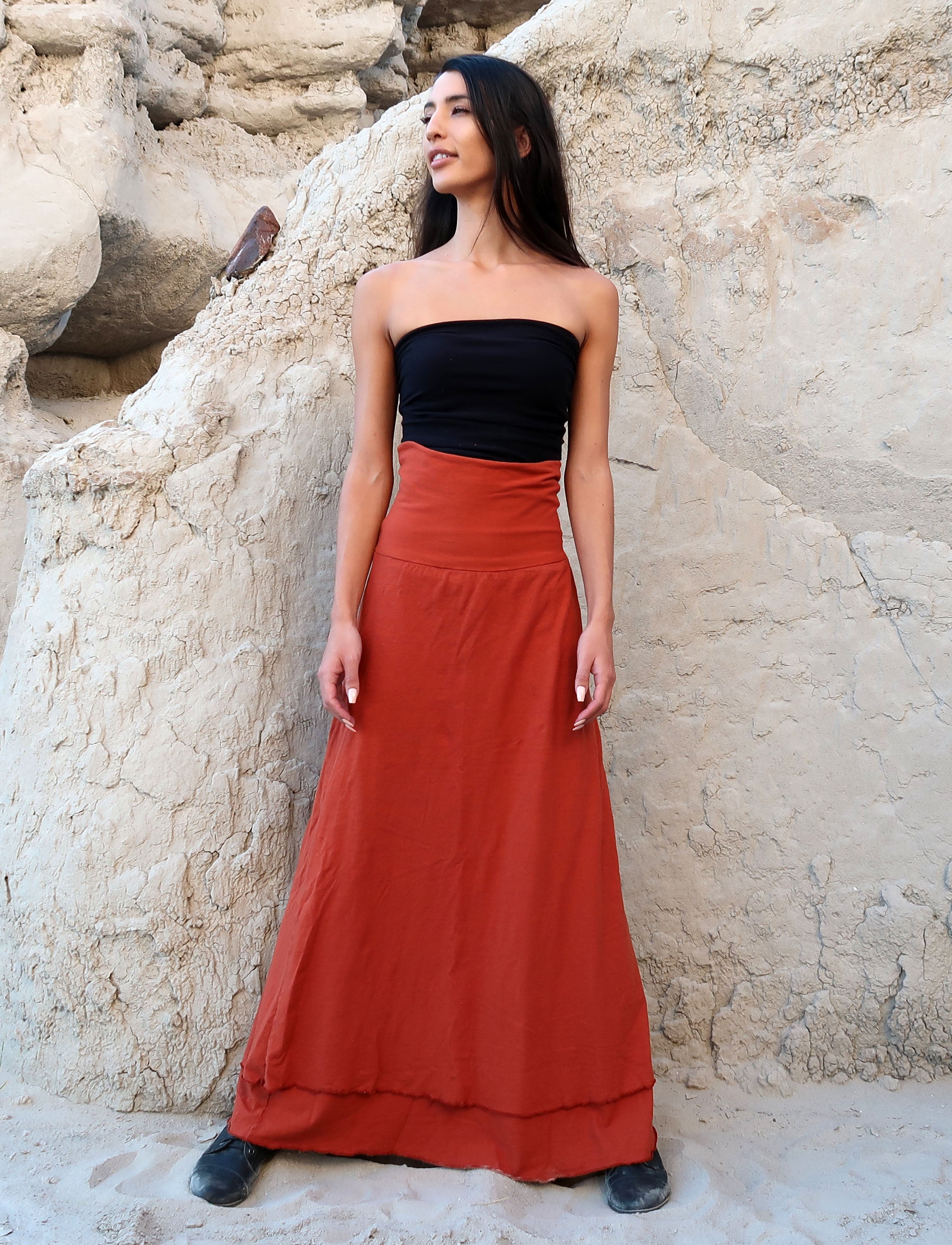 Double Layer Simplicity Long Skirt Double Layer Simplicity Long Skirt