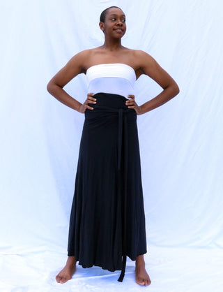 High Belt Wrap Simplicity Long Skirt