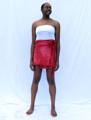 High Belt Wrap Simplicity Mini Skirt