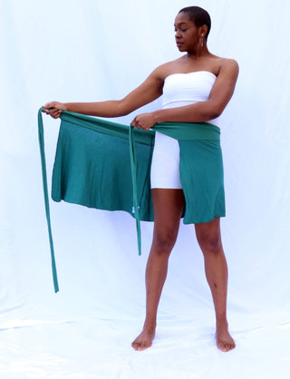 High Belt Wrap Simplicity Short Skirt