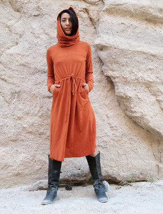 Chunky Cowl Gaia Below Knee Dress Chunky Cowl Gaia Below Knee Dress