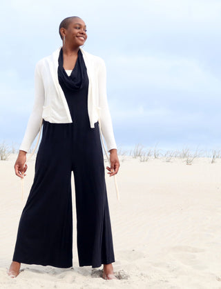 Hooded Simplicity Belted Cropped Cardigan