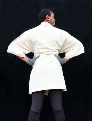 ORGANIC WOOL Kimono Belted Short Jacket