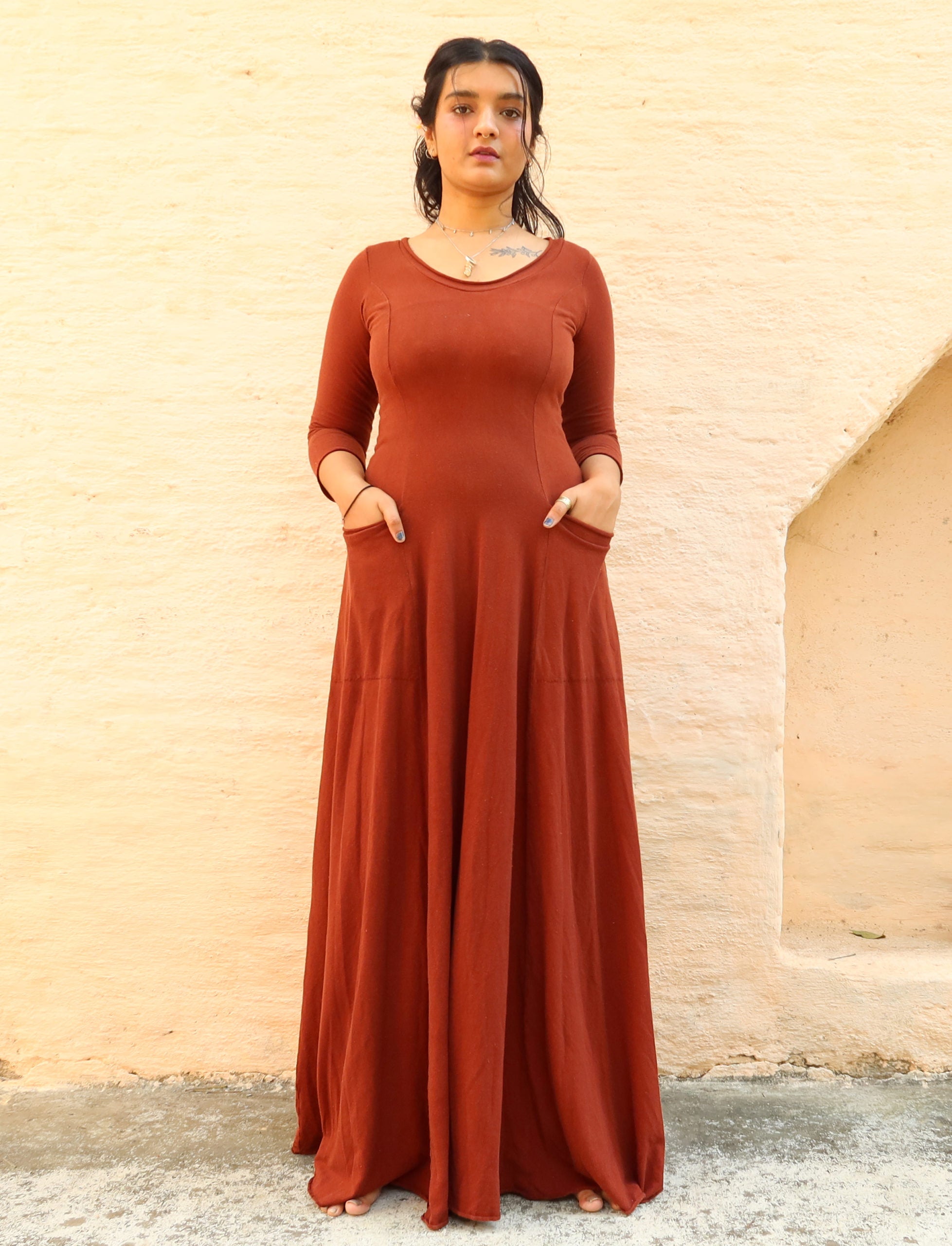 Crescent Perfect Pockets Long Dress Gaia Conceptions Crescent Perfect Pockets Long Dress Gaia Conceptions