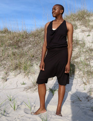 Float Neck Racerback Banded Jodhpur Gaucho Jumper