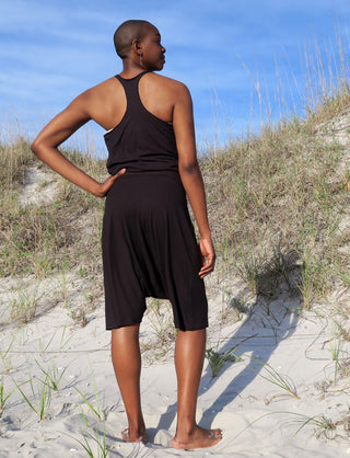 Float Neck Racerback Banded Jodhpur Gaucho Jumper