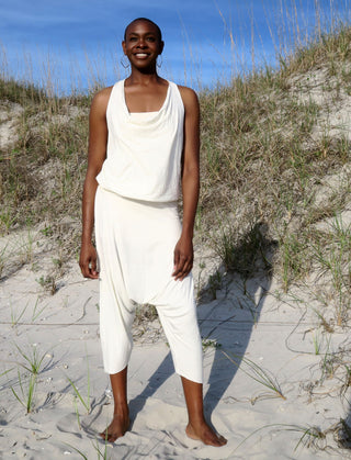 Float Neck Racerback Banded Jodhpur Pedal Pusher Jumper