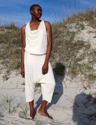 Float Neck Racerback Banded Jodhpur Pedal Pusher Jumper