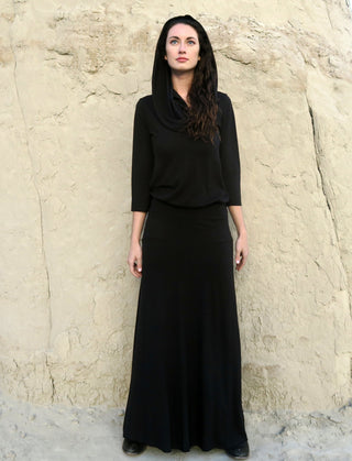 Super Cowl Brooke Banded Simplicity Long Dress