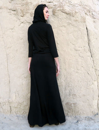 Super Cowl Brooke Banded Simplicity Long Dress